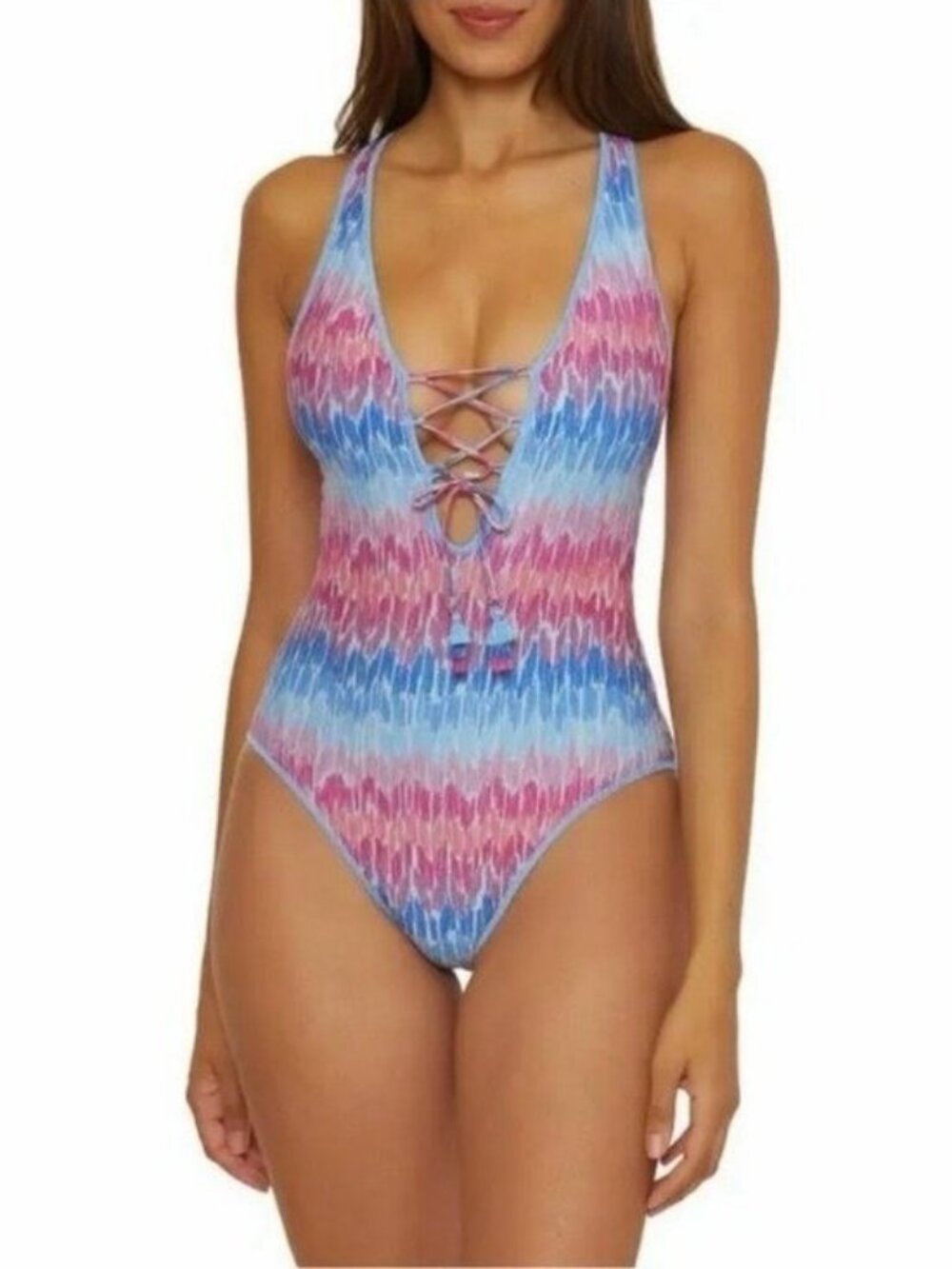 🌻NEW w/tag BECCA by Rebecca Virtue Joshua Tree One Piece Swimsuit Size Large